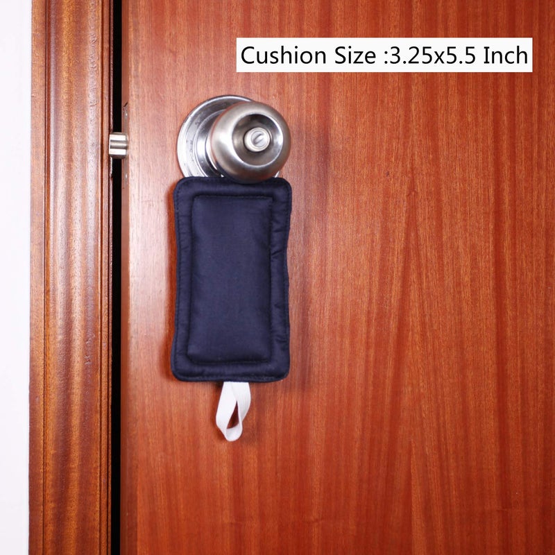 ICObuty Door Silencer Door Jammer Door Closer Cushion Nursery Door Silencer Door Latch Cover 3 Pack for Noise Reducing Quiet Doors Baby Toddler Safety 3.25 x 5.5 Inch (New Navy Blue) - Image 2